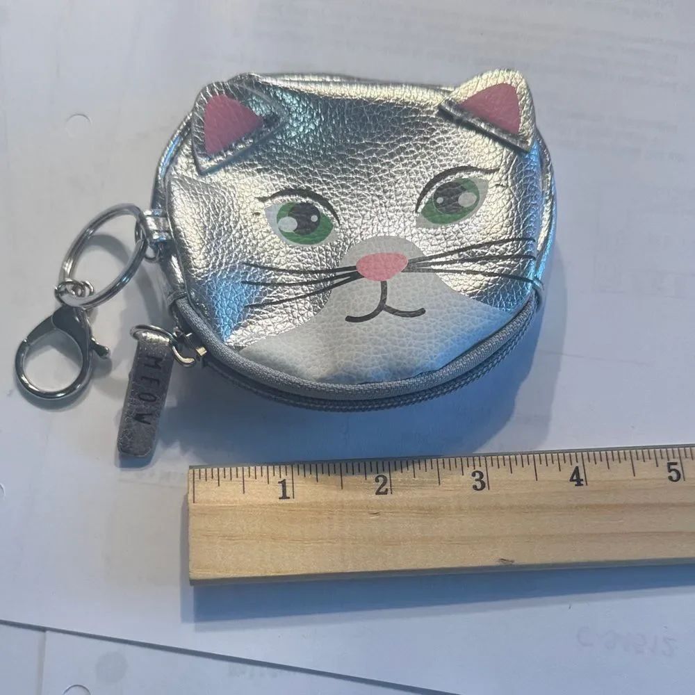 Silver Cat Coin Purse
